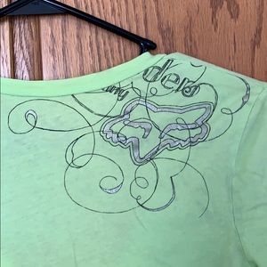 Lime Fox Racing short sleeve vneck